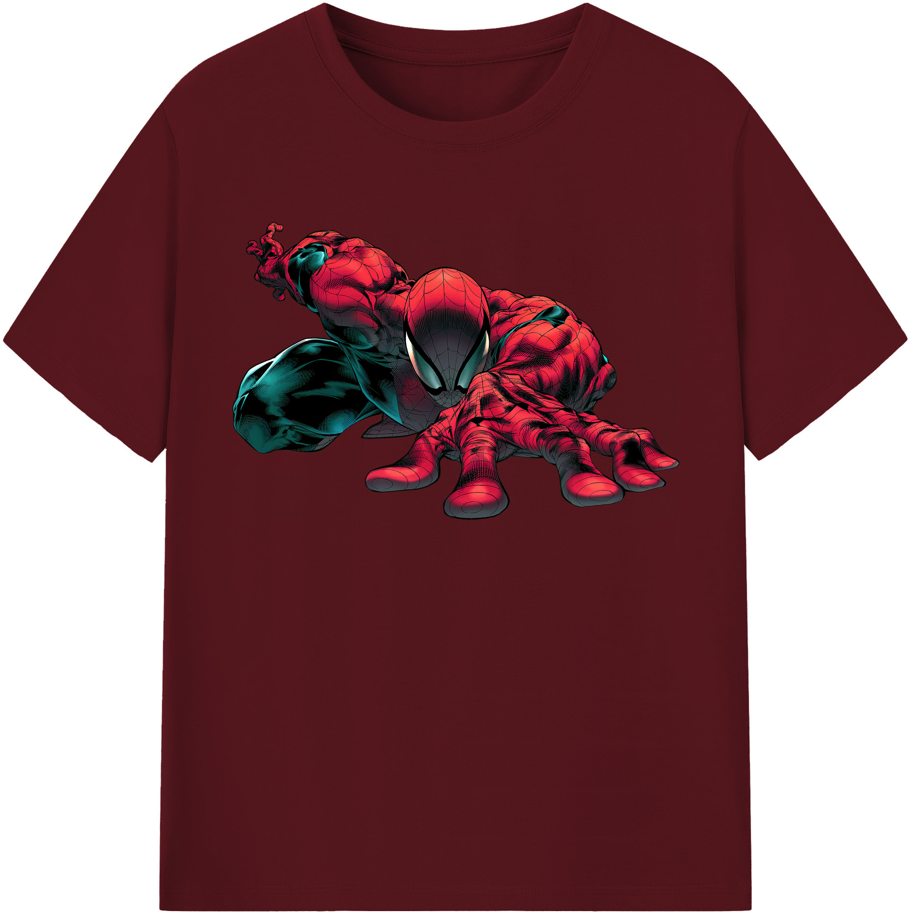 （画像用） Spider Man スパイダーマン 綿100％半袖Tシャツ（フロントプリント）